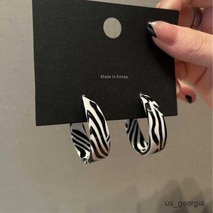 Stud Moda Exagerada Zebra Padrão Brincos Para Mulheres Personalidade Orelha Anel Festa Jóias Nova Tendência