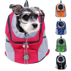 Carriers Pet Dog Backpack Carrier Bag For Dogs Out Double Shoulder Portable Travel Backpack Outdoor Small Dog Carrier Bag Travel Carriers
