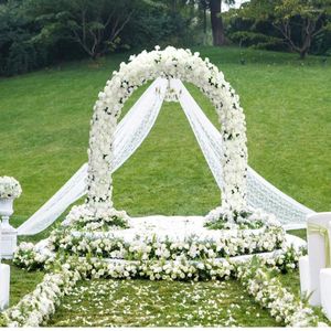 Decorative Flowers Customize White Rose Hydrangea Artificial Floral Arrangement Wedding Arch Flower Row Curtain Decor Party Window Display