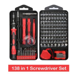 Schroevendraaier Neues Präzisions-Schraubendreher-Set, 138-in-1-Handy-Reparatur-Set, multifunktionale Schraubendreher, magnetischer Schraubendreher, Handwerkzeug-Set