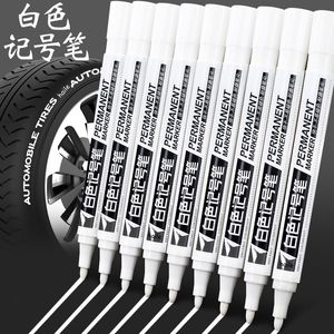 Markörer Haile 13st Permanent Feily White Pens Waterproof Tire Painting Graffiti Environmental Gel Pen Notebook Ritning Supplie 230503