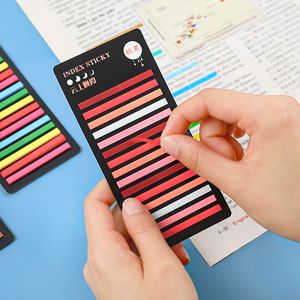 Anteckningar 300 ark Rainbow Color Index Memo Pad Publicerade det Sticky Paper Sticker Notes Bokmärke Skolförsörjning Kawaii Stationery 230503