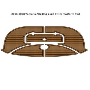 2006-2008ヤマハAR210 212x水泳プラットフォームパッドボートエヴァフォームチークデッキフロアマットセルフバッキングアヘースシーデクゲートステップスタイルフロア