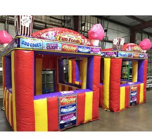 4x3x2.7m Custom 10x8ft Inflatable Concession Stand Tent Carnival Treat Shop Ice Cream French Fry Beach Bar Food Booth For Sale