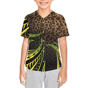 Camisas casuais masculinas Polinésia Tribal Pohnpei Totem Tattoo Printa