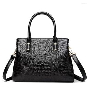 Evening Bags High Quality Crocodile Luxury Leather Handbags Women Designer Vintage Alligator Satchel Tote Lady Shoulder Bag For E1