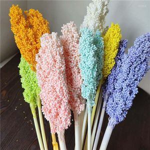 Decorative Flowers 2 Branches With Different Sizes And Weights Real Natural Dried Grain Sorghum Bouquet DIY Dry Eternelle Flower Home Decor