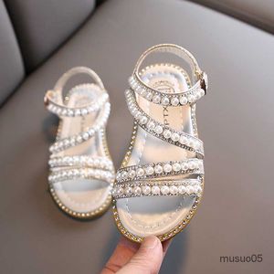 Mädchen Perle süße weiche Kinder Strand Kinder Sommer Blumen Sandalen Prinzessin Mode süße Baby Mädchen Schuhe