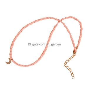 Ketten 1Pc böhmischen Stil Perlenkette Mode elegant Halsband Schlüsselbein für Frauen Mädchen Schmuck Zubehör Drop Delivery Nec Dhgarden Dh0Rq