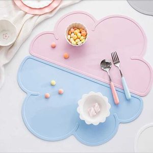 Mats Pads Cloud Form Tischset Kids Plate Mat Silikon Tisch Pad Wasserdichte Wärmedämmung Home Kitchen Pads Z0502