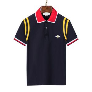 Yeni Marka Yaz Men Polo Nakış Gömlek Kısa Kollu Üstler Dönüşü Down-Down Pole Giyim Erkek Moda Günlük Polo M-3XL