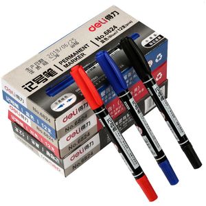 Markers 3Pcs High Quality Waterproof Permanent dual Tip 0510 mm Nib Black Blue Red Art Marker Pens Student School Office Stationery 230503