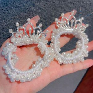 Accessori per capelli regalo perla giapponese elegante strass corona corda dolce stile coreano copricapo per bambini principessa