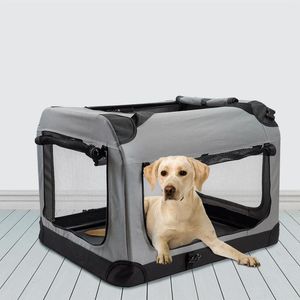 Hundbilsäte täcker Pet Cat Carrier Bags Oxford Fabric Breattable Trunk Puppy utgående resebur Portable Folding Kennel