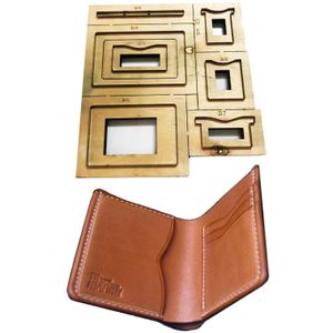 財布ジャパンスチールブレード木製ダイロングスタイルシンプルな財布レザークラフトハンドツールカットナイフ金型縫製アクセサリー