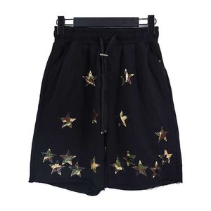 Men's Shorts High Quality Black Men Shorts Camouflage Shiny Star Stitching Men Sweatpants Men Shorts Social Club Outfits Short Hombre Shorts J230503