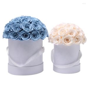 Decorative Flowers Size Large Dome Shape Arrangement Real Natural Long Lasting Immortal Eternal Forever Flower Preserved Rose In Gift Box