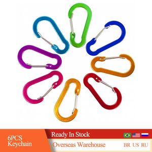 5 PCSCarabiners 6pcs Carabiner Keychain Key Chain Fishing Carabiners Small Carabiner for Bag Snap Hook Outdoor Camping Multi Tool Key Chain P230420