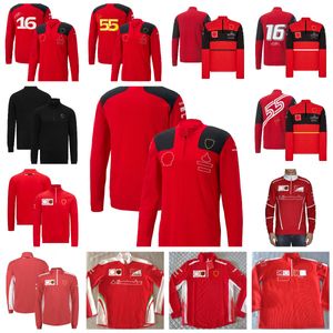 F1 racing suit men's semi-zipper sweater Formula One official with the same new team uniform plus size custom long-sleeved fans sweater.