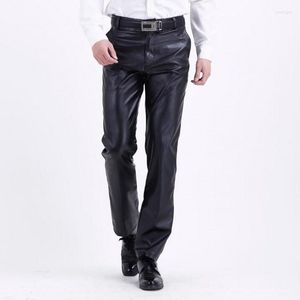 Men's Pants Spring Summer Men's Windproof Leather High Quality Male Casual Trousers Men Motorcycle Fashion PU 31-42