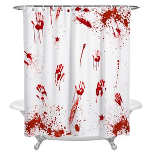 Organización Tema de Halloween Manchas de sangre Patrón Cortina de ducha de tela Accesorios de baño Cortinas de ducha de poliéster novedosas