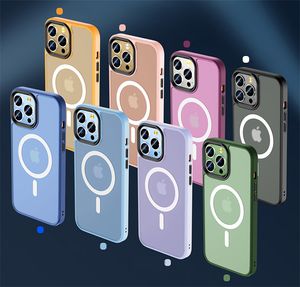 Skin Feel Wireless Charging Mobile Cover Luxuriöse magnetische Handyhülle kompatibel für iPhone 11 12 13 14 15 Pro max