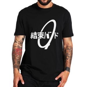 Męskie tshirts kablowy krawat kanji hiragana kessoku zespół rocker t -shirt 100% bawełniany rozmiar UE TEE TEE 230503