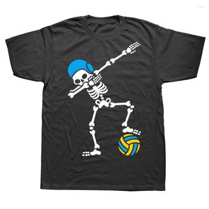 Мужские рубашки новинка новинка Dab Dabbing Skeleton Water Polo Halloween Swim Graphic Streetwear День рождения подарки на день рождения летняя футболка