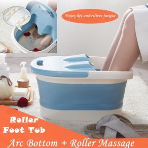 Vasche da bagno secchio per bagno portatile bacino di plastica del bacino di plastica del piede addensato massaggio massaggio silicone bolle domestico
