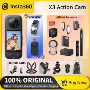 Digitalkameror Insta360 X3 360 Action Camera Insta 360 5 7K Video 1800mAh Batterifattigt Flowstate Stabilization 230503