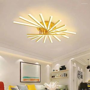 Lampki sufitowe 2023 Nowoczesna kreatywna lampa sypialni Nordic Minimalist Light Luksusowe złote wentylatory odpowiednie do restauracji