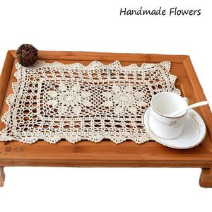 Paspaslar Yeni Pamuk Masa Yer Mat Pad Kumaş Tığ işi Kahve Placemat Kupa Çay Düğün Coaster El Yapımı Noel Çiçeği Doily Mutfak Z0502