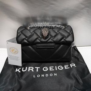 Bolsas noturnas 2023 Kurt G mini Quilted Eagle Metal Mulheres Shouder Bordado de alta qualidade