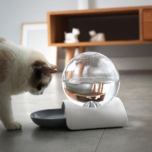 Feeding 3 Colors Pet Bubble Automatic Cat Water Bowl Fountain for Pets Water Dispenser Large Drinking Bowl Cat Drink No Electricity