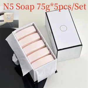 C Logo N5 Handmade Soap Luxury Soaps For Girl And Boy Luxury Designers Bathroom Use Body Cleansing Tools Face Clean Les Savons The Soaps 75g*5Pcs/Set New Arrival
