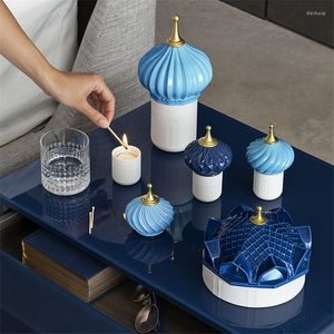 Candle Holders Spain Lladr Design Candelabra Ceramic Holder Storage Tank Home Decorative Cup Jewerlly Box Roof Pagoda Cafts