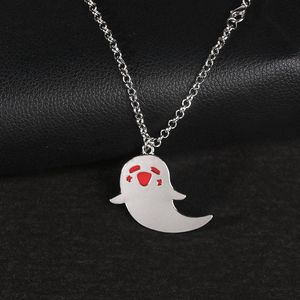 Keychains Genshin Impact Pendant Keychain Necklace Hu Tao Cute Ghost Key Chain For Women Men Car Keyring Jewelry GiftKeychains