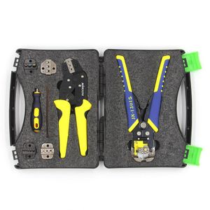 Tang KKmoon Wire Crimpers Engineering Ratcheting Terminal Crimping Pliers Wire Strippers Pliers Kit Bootlace Ferrule Crimper Tool