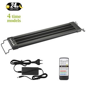 Akvaryum Balıkçılık LED aydınlatması için tam spektrum lambası 24/7 saatlik kontrolör ile otomatikleştirilmiş RGB balık tankı ışık 110v220v 80150cm