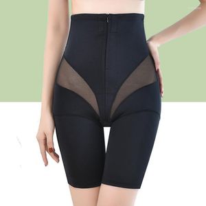 Intimo modellante da donna Mutandine BuLifter in rete traspirante Vita alta Biancheria intima per il controllo della pancia Cincher dimagrante con BottonZipper