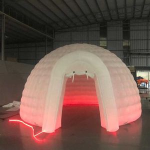 6m anúncios 5m Alteração de cor LED Iluminação LED Dome tenda iluminada Blow Up Igloo Party Tent para Exposição