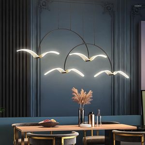 Anhängerlampen Leichter luxuriöser Kronleuchter Esszimmer Atmosphärisches Netz rotes Licht kreatives Schlafzimmer Nordic Tisch Restaurant Mod