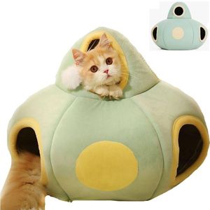 Paspaslar Yaratıcı Kedi Yatağı Tüneli Katlanabilir Tepeli Şeklinde Pet İnteraktif Oyun Toys Plush Balls Pappy Pet Malzemeleri Derin Uyku