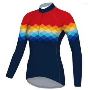 Jackets de corrida Woman Bike Team de manga longa camisa de ciclismo Summer Summer Jacket Road MTB Camisa ladeira abaixo Comfortabl Sweat Profpress Wear Cyclist Top