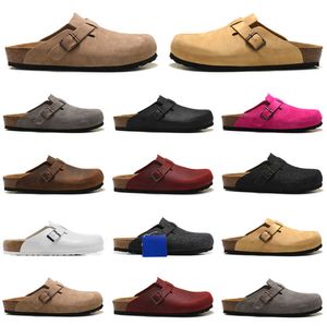 Pantoffeln Boston Clogs Designer Sandalen Herren Damen Pantoffeln Weichbettung Clog Wildleder Schnallenriemen Schuhe Unisex Holzig Outdoor Indoor Bewegung aktuell 39ess