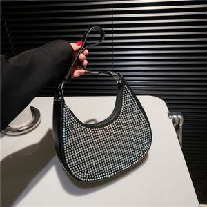 Borsa da donna con strass 2023 nuovo stile diamante intarsiato piccola piazza alla moda monospalla diagonale vendita liquidazione