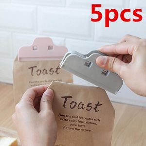 Bag Clips 5st Lot Portable Large Kitchen Storage Food Snack Sealing Sealer Clamp Plastic Tool 230503