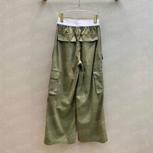 Letter Webbing Cargo Pants Trousers For Women Fashion Casual Loose Long Pant High Waist Straight Wide Leg Trouser