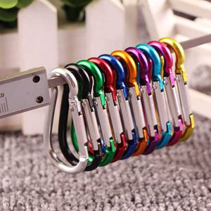 5 PCSCARABINERS 20PCS Aluminium Aluminium Carabiner Klucz Klucz Kluczowy klawisz Kluczowy Haczyk Butelka do butelek na świeżym powietrzu Camping Akcesoria P230420