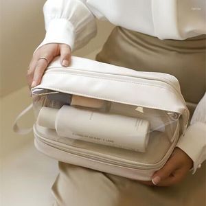 Storage Bags Travel Transparent Toiletries Bag Lipstick Perfume Makeup Pack Waterproof Ladies Bathroom Pouch Wash Accessories Stuff